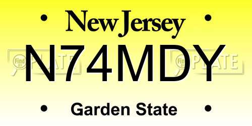 N74MDY New Jersey License Plate