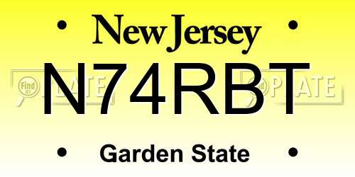 N74RBT New Jersey License Plate