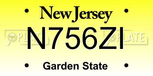 N756ZI New Jersey License Plate