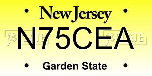 N75CEA New Jersey License Plate