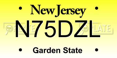 N75DZL New Jersey License Plate