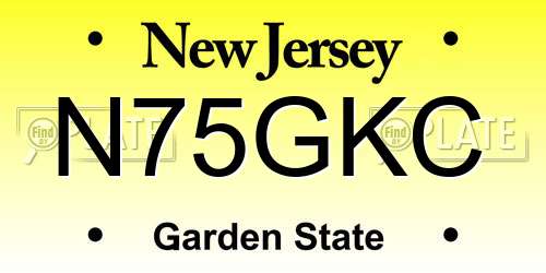 N75GKC New Jersey License Plate