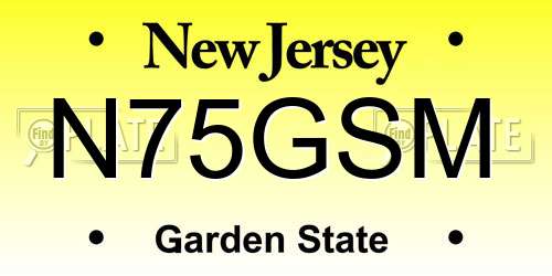 N75GSM New Jersey License Plate
