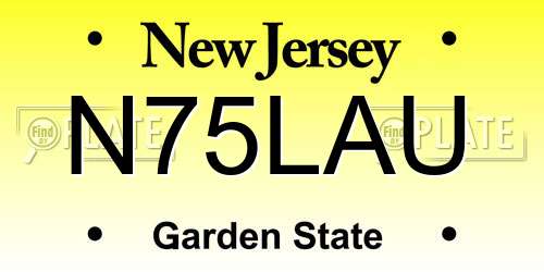 N75LAU New Jersey License Plate