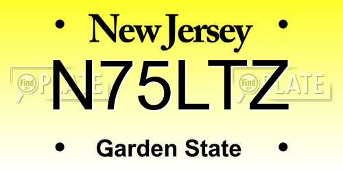 N75LTZ New Jersey License Plate