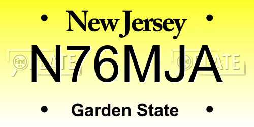 N76MJA New Jersey License Plate