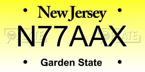 N77AAX New Jersey License Plate