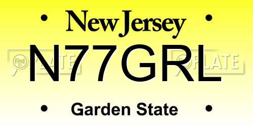 N77GRL New Jersey License Plate
