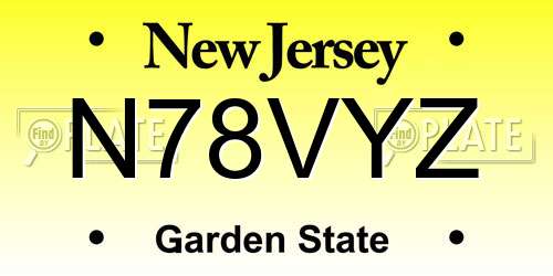 N78VYZ New Jersey License Plate