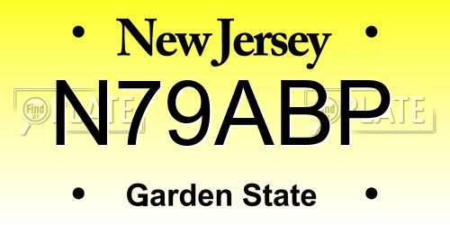 N79ABP New Jersey License Plate