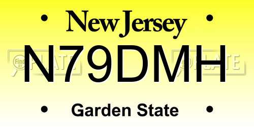 N79DMH New Jersey License Plate
