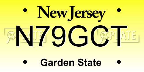 N79GCT New Jersey License Plate