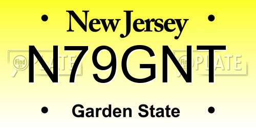 N79GNT New Jersey License Plate