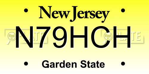 N79HCH New Jersey License Plate