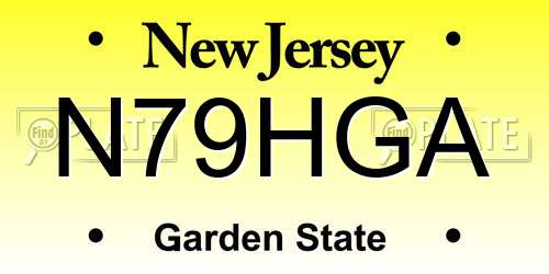 N79HGA New Jersey License Plate