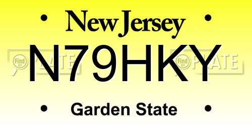 N79HKY New Jersey License Plate