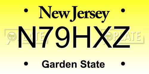 N79HXZ New Jersey License Plate