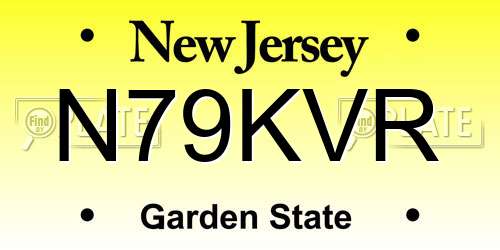 N79KVR New Jersey License Plate