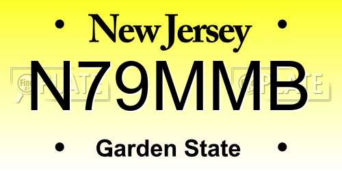 N79MMB New Jersey License Plate