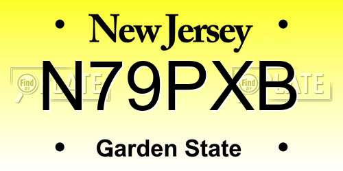 N79PXB New Jersey License Plate