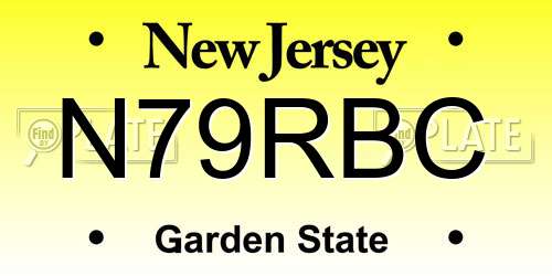 N79RBC New Jersey License Plate