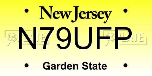 N79UFP New Jersey License Plate