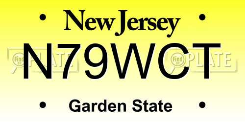 N79WCT New Jersey License Plate