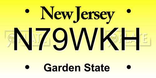 N79WKH New Jersey License Plate
