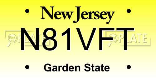N81VFT New Jersey License Plate