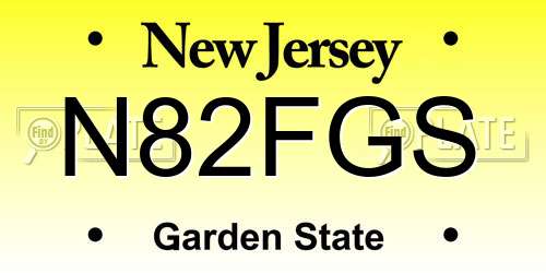 N82FGS New Jersey License Plate