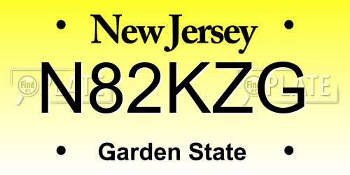 N82KZG New Jersey License Plate