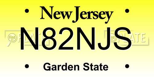 N82NJS New Jersey License Plate