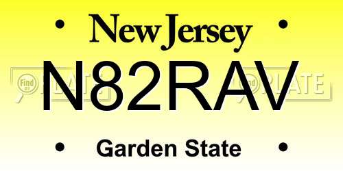 N82RAV New Jersey License Plate