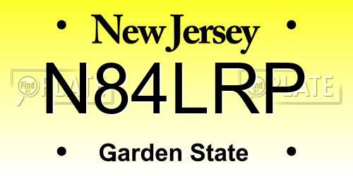 N84LRP New Jersey License Plate
