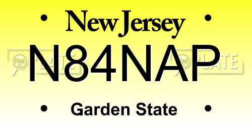 N84NAP New Jersey License Plate