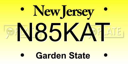 N85KAT New Jersey License Plate