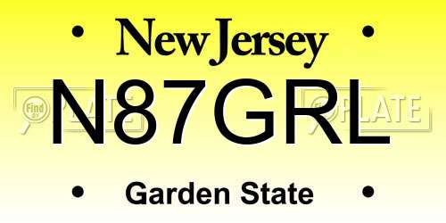 N87GRL New Jersey License Plate