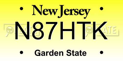 N87HTK New Jersey License Plate