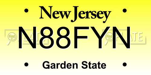 N88FYN New Jersey License Plate