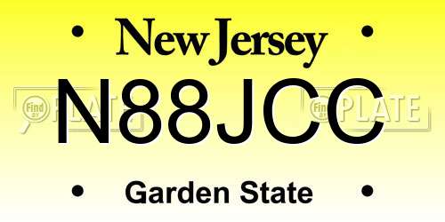 N88JCC New Jersey License Plate
