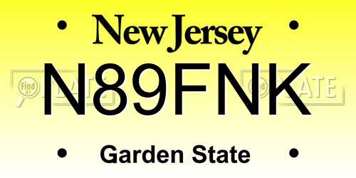 N89FNK New Jersey License Plate