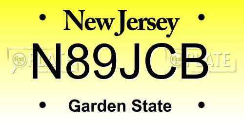 N89JCB New Jersey License Plate