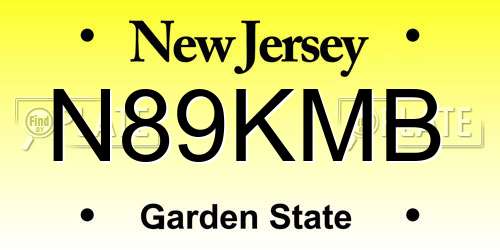 N89KMB New Jersey License Plate