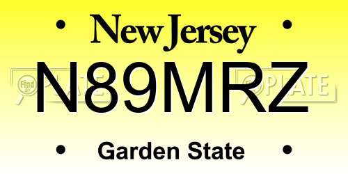 N89MRZ New Jersey License Plate
