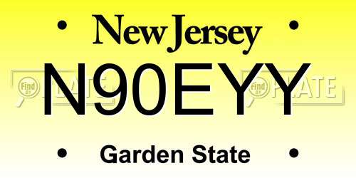 N90EYY New Jersey License Plate