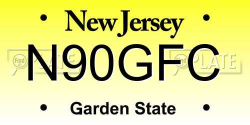 N90GFC New Jersey License Plate