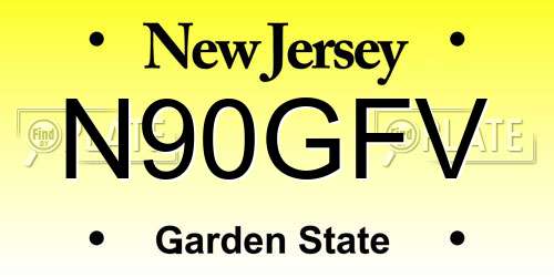 N90GFV New Jersey License Plate