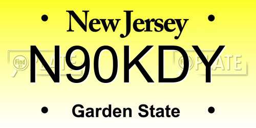 N90KDY New Jersey License Plate