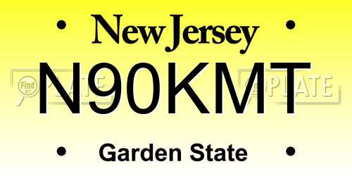 N90KMT New Jersey License Plate