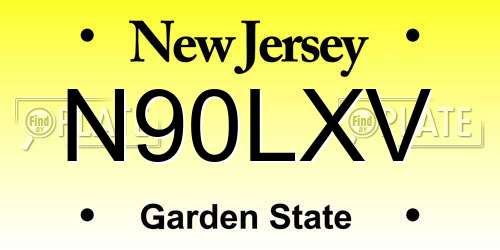 N90LXV New Jersey License Plate